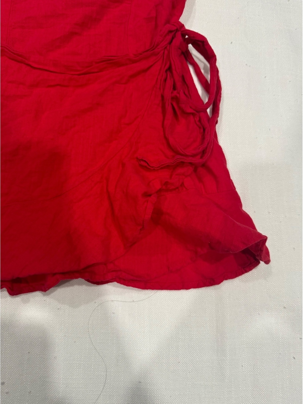 Princess Polly Red Mini Dress Wrap Front Side Tie Cami Sundress Size 6 US - Picture 6 of 9